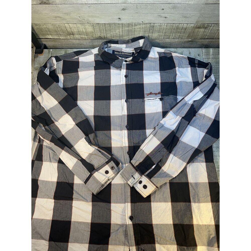 Pelle Pelle Marc Buchanan XXL Plaid Button-Up Shirt Vintage 90s Checkered